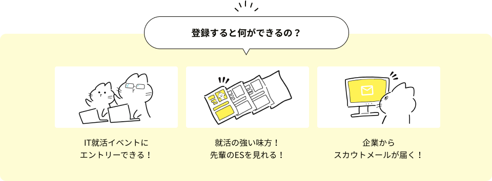 登録すると何ができるの？